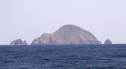 Udone-shima von See aus gesehen