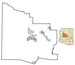 Yavapai County incorporated areas Black Canyon City highlighted.svg