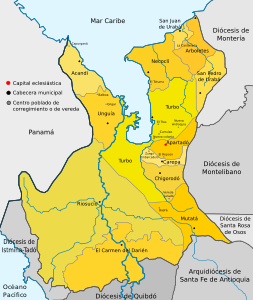 Karte Bistum Apartadó