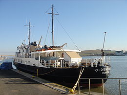 Die MS Oldenburg in Bideford, Devon, England im März 2006