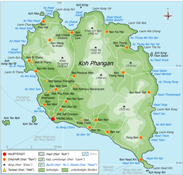 Karte von Ko Phangan