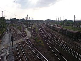Gleisanlagen auf der Westseite des Bahnhofs