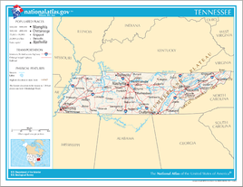 Karte von Tennessee
