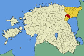 Karte von Estland, Position von Tudulinna hervorgehoben