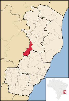 Lage der Baixo Guandu im Bundesstaat Espírito Santo