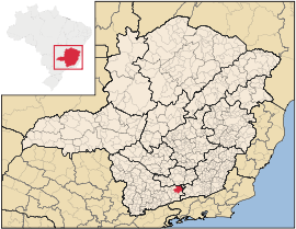 Andrelândia auf der Karte des Bundesstaates Minas Gerais