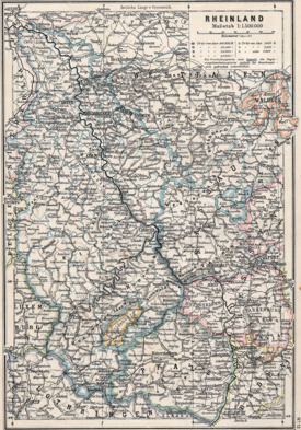 Karte der Rheinprovinz