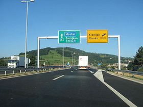 Autobahnausfahrt Visoko (Richtung Sarajevo)