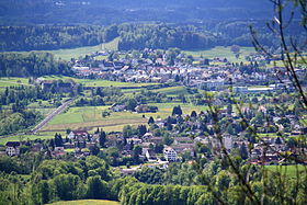 Ansicht vom Batzberg auf Bubikon