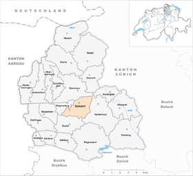 Karte von Dielsdorf