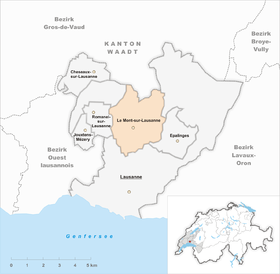 Karte von Le Mont-sur-Lausanne