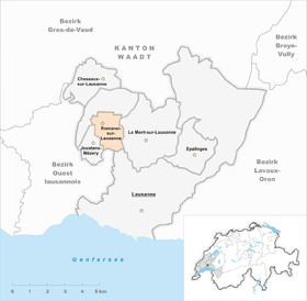 Karte von Romanel-sur-Lausanne