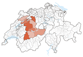 Lage des Kantons in der Schweiz