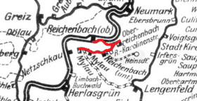Strecke der Bahnstrecke Reichenbach–Göltzschtalbrücke
