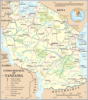 Karte Tansanias