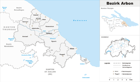 Karte von Bezirk Arbon