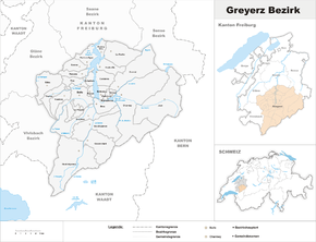 Karte von Greyerzbezirk
