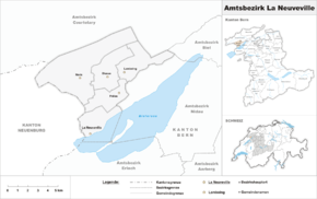 Karte von Amtsbezirk La Neuveville