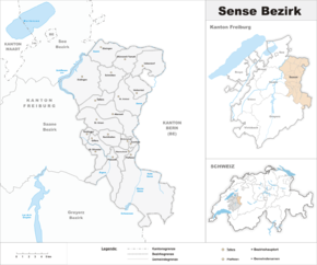 Karte von Bezirk Sense
