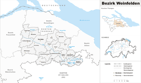 Karte von Bezirk Weinfelden