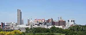 Blick auf die Innenstadt von Albany