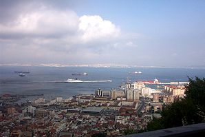 Algeciras von Gibraltar aus gesehen