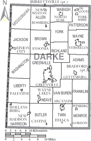 Map of Darke County Ohio With Municipal and Township Labels.PNG