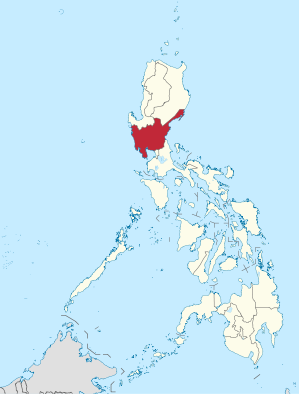 Lage des Bezirkes Central Luzon innerhalb der Philippinen