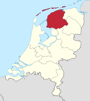 Karte: Provinz Friesland in den Niederlanden