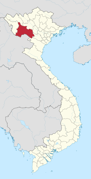 Karte von Vietnam mit der Provinz Sơn La hervorgehoben
