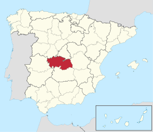 Lage der Provinz Toledo