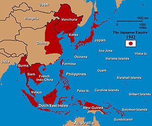Japanische Eroberungen bis 1942