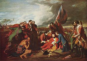 Tod von James Wolfe in der Schlacht auf der Abraham-Ebene