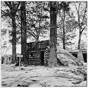 Unterstand in Fort Stedman, von Timothy H. O'Sullivan, 1865