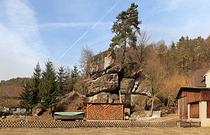 Burgstall Oberailsfeld - Ansicht von Süden