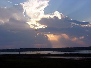 Abendlicher Blick vom Pier des Disney Resort in Hilton Head Island