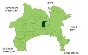 Lage Ebinas in der Präfektur