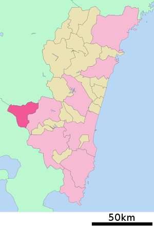 Lage Ebinos in der Präfektur