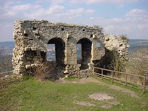 Die Ruine der Kunitzburg, Palas und Turmreste