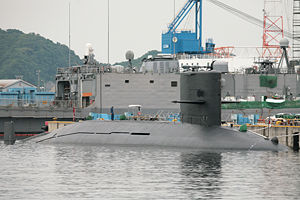 Wakashio (SS 587) in der Yokosuka Marinebasis.
