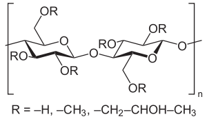 Strukturformel Hydroxypropylmethylcellulose