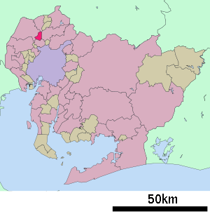 Lage Iwakuras in der Präfektur