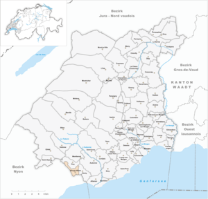 Karte von Bougy-Villars