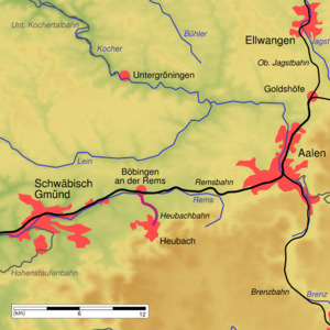 Strecke der Heubachbahn