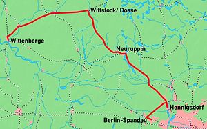 Strecke der Prignitz-Express
