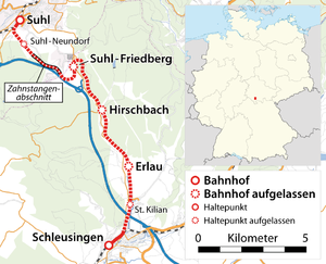 Strecke der Friedbergbahn