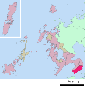 Lage Minami-Shimabaras in der Präfektur