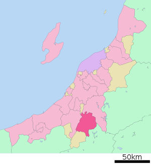 Lage Minami-Uonumas in der Präfektur
