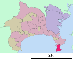Lage Miuras in der Präfektur