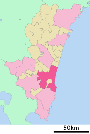 Lage Miyazakis in der Präfektur
